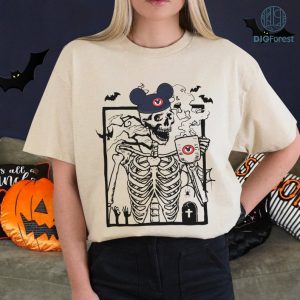 Disney Mickey Halloween PNG, Skeleton Halloween Shirt, Halloween Gifts, Mickey Skeleton, Trick Or Treat, Sublimation Designs, Instant Download