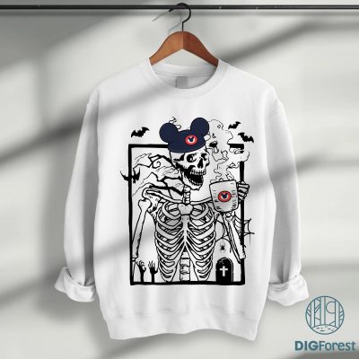 Disney Mickey Halloween PNG – Skeleton Mickey PNG, Trick Or Treat PNG, Halloween Sublimation