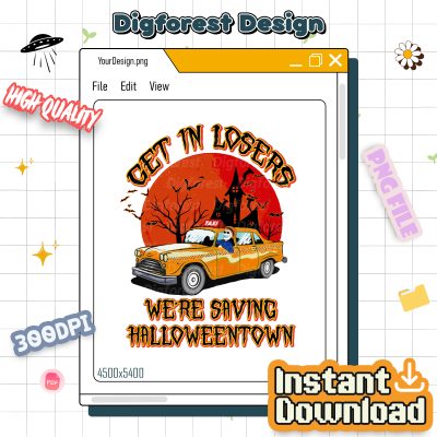 Halloweentown Shirt - Get In Losers We’re Saving Halloweentown, Halloween Party Tee, Spooky Season Outfit, Halloween Trip Top