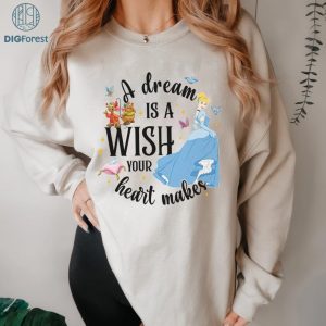 Disney Cinderella Shirt , A Dream Is A Wish Your Heart Makes Shirt, Cinderella Princess Shirt, Walt Disneyworld Trip, Jaq and Gus, Sublimation Designs