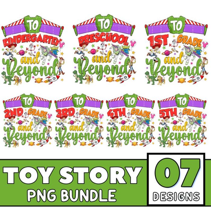 Disney Toy Story Back To School Png | Disneyland To School and Beyond Png | Toy Story First Day Of School Png | Kindergarten Kids Digital Files