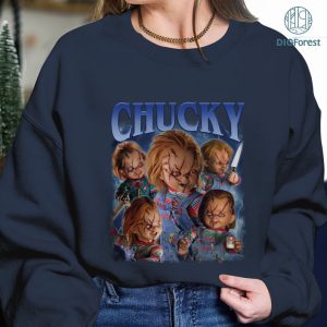 Chucky Vintage Graphic PNG, Childs Play Homage TV Shirt, Chucky Halloween Bootleg Rap Shirt, Halloween Sublimation Designs, Instant Download