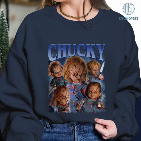 Chucky Vintage Graphic PNG, Childs Play Homage TV Shirt, Chucky Halloween Bootleg Rap Shirt, Halloween Sublimation Designs, Instant Download