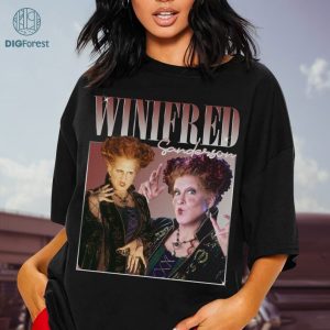 Winifred Sanderson Vintage Graphic PNG, Hocus Pocus Homage TV Shirt, Winifred Sanderson Bootleg Rap png, Graphic Tees, Sublimation Designs