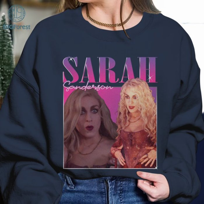 Sarah Sanderson Vintage Graphic PNG, Hocus Pocus Homage TV Shirt, Sarah Sanderson Bootleg Rap png, Graphic Tees, Sublimation Designs