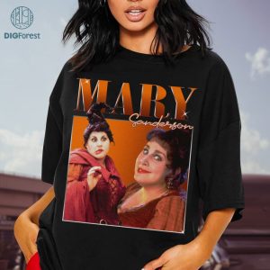 Mary Sanderson Vintage Graphic PNG, Hocus Pocus Homage TV Shirt, Mary Sanderson Bootleg Rap png, Graphic Tees, Sublimation Designs