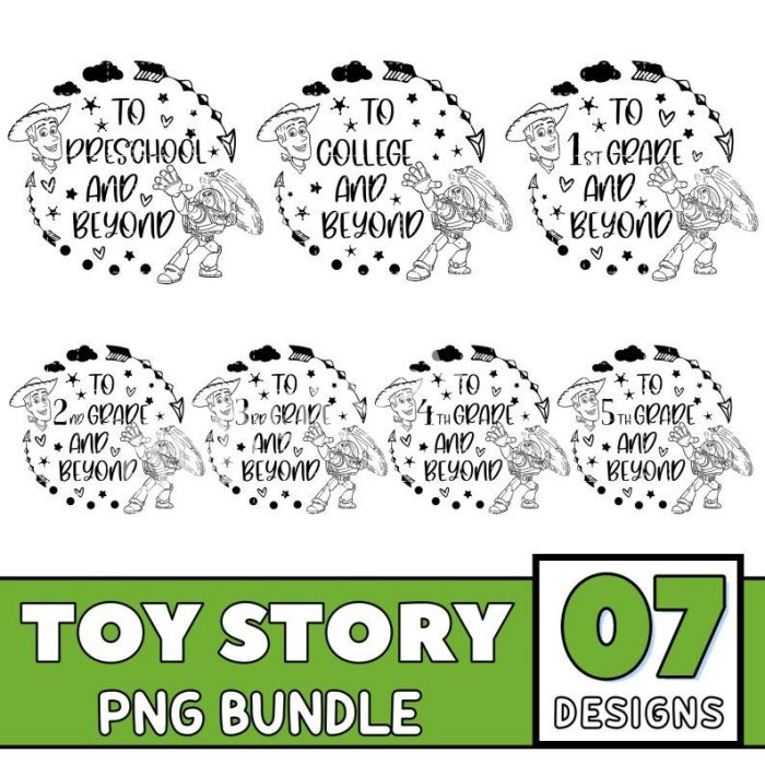 Disney Toy Story Preschool Png | Woody and Buzz Graduation 2023 | Toy Story Back To School Png | Toy Story First Day Of School Digital Files