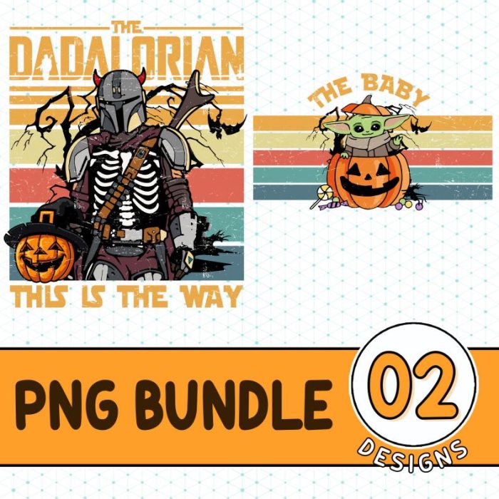 Starwars Dadalorian Halloween Png, Dad And Son Halloween Png, This Is The Way, Dadalorian and The Child, Starwars Halloween Sublimation Png