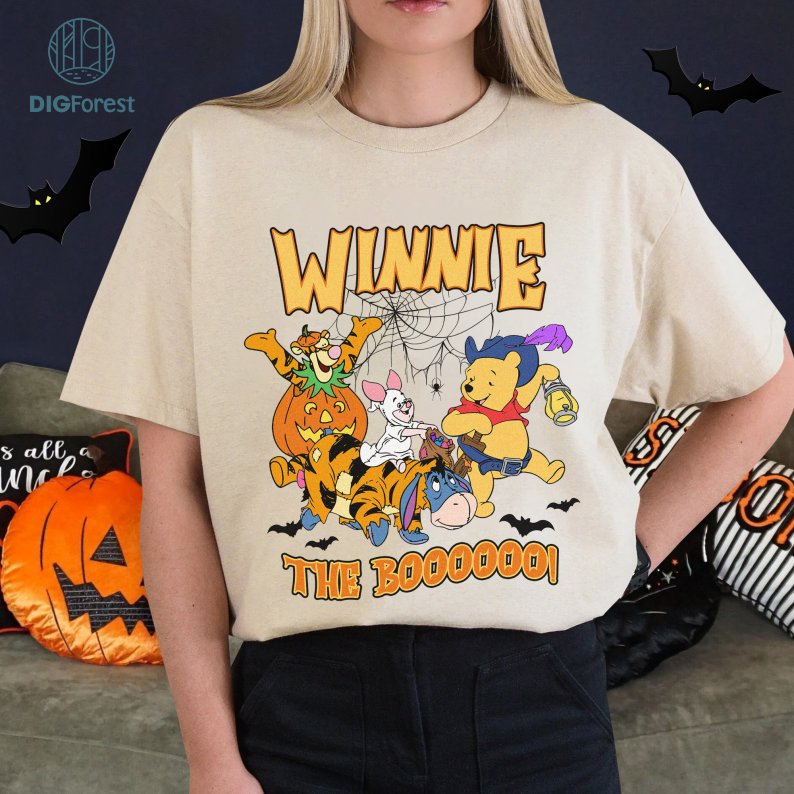 Disney Winnie The Boo PNG, Pooh Bear Halloween PNG, Pooh and Friends, Halloween Horror, Horror Night PNG, Disneyland Halloween, Sublimation Designs