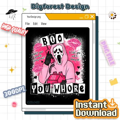 Scream Halloween PNG – Horror Movies, Ghost Face, Scream Movie, Boo You Whore Design