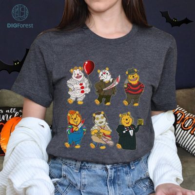 Disney Pooh Horror Movie Halloween Png, Pooh Bear Horror Halloween Png, Horror Characters, Scary Movie Png, Halloween Horror Nights 2023 Png File