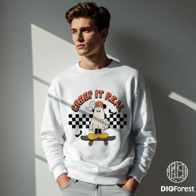 Disney Mickey Creep It Real Shirt – Ghost Halloween Tee, Spooky Season Fall Shirt, Gender Neutral Mickey Halloween Outfit