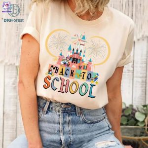 Disney Mickey And Friends PNG | Back To School Gift | 1St Day Of School Png | Mouse Ears Shirt | Magic Kingdom PNG | Mickey Mouse PNG