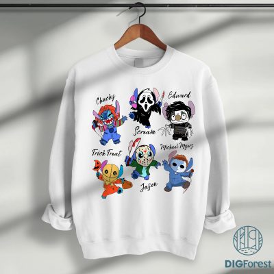 Disney Stitch Halloween PNG – Michael Myers, Jason, Freddy Krueger Horror Crossover, Spooky Movie Characters PNG Disney Stitch Halloween PNG – Michael Myers, Jason, Freddy Krueger Horror Crossover, Spooky Movie Characters PNG