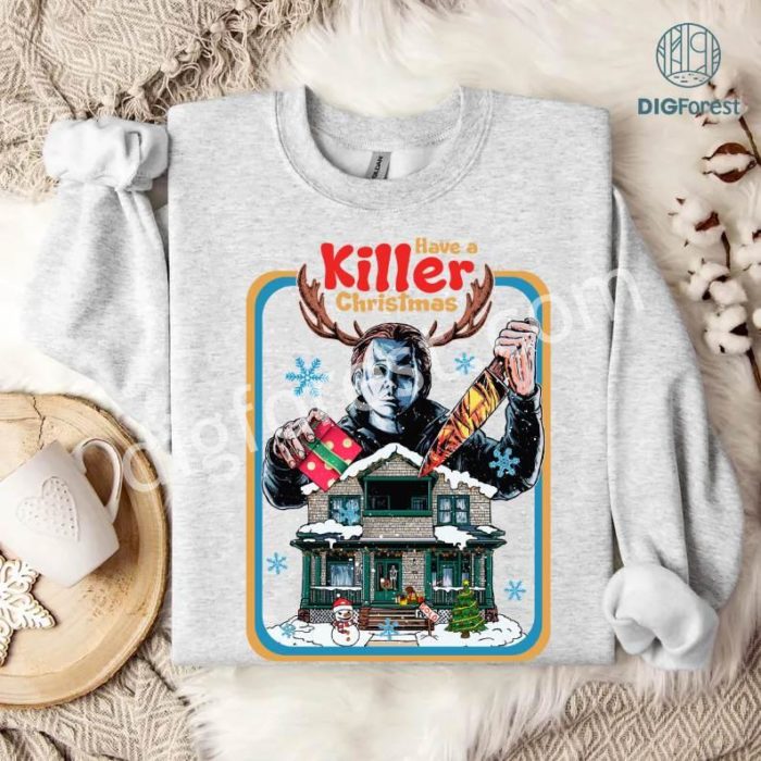 Michael Myers Christmas Shirt, Halloween Christmas Gift, Sublimation Design, Instant Download, Horror Christmas Shirt, Unique Xmas Gift