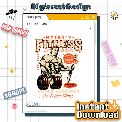 Michael Myers PNG – Horror Movie Killer, Halloween Gifts, Fan Shirt, Sublimation Design