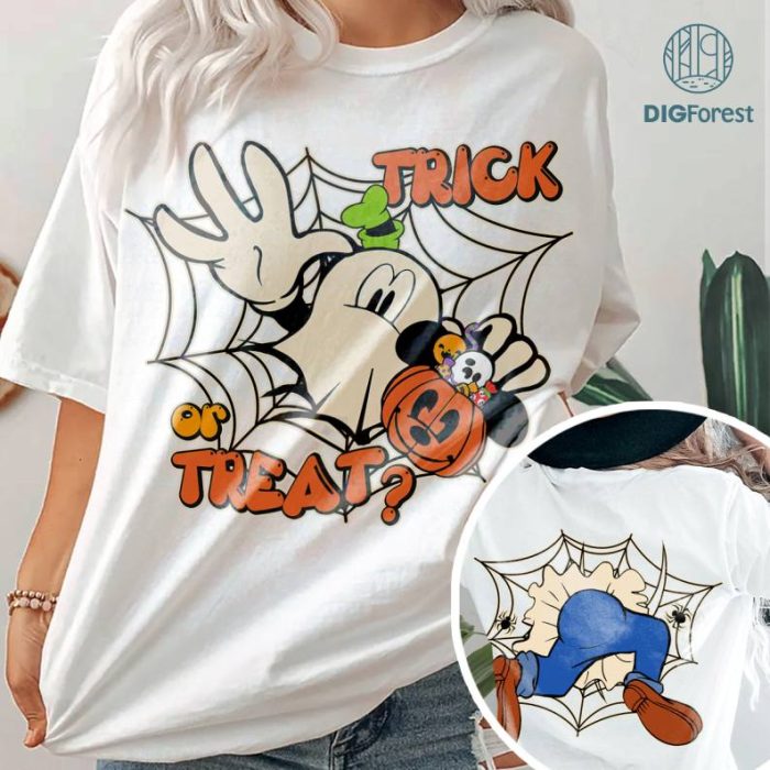Disney Halloween Mouse And Friends PNG Sublimation Design, Trick Or Treat Shirt, Spooky Vibes PNG, Halloween Family Trip PNG, Magic Kingdom Goofy png