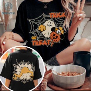 Disney Magic Kingdom Pluto PNG, Trick Or Treat Halloween Sublimation Shirt, Mickey Mouse And Friends Halloween PNG, Mickey's Not So Scary, Trick Or Treat