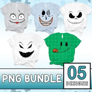 Nightmare Before Christmas Png | Family Costume Png | Jack Skellington Costume Png | Jack And Sally Matching Halloween Costume Png Bundle