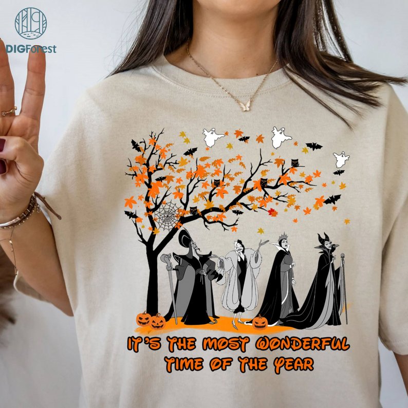 "It's the Most Wonderful Time of the Year Halloween Png, Disney Villains Halloween Png, Disney Villains Halloween Shirt, Instant Download "