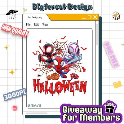 Vintage Spiderman Halloween Pumpkin PNG – Spidey Halloween PNG, Avengers Matching PNG, Halloween PNG