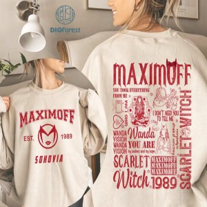 Wanda Maximoff Png | Maximoff 1989 Design | Scarlet Witch Shirt | WandaVision Shirt | Multiverse Madness | Stephen Strange Digital Download