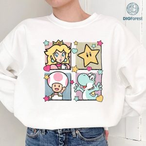 Mario Princess Girls Png | Princess Peach Mario Png | Princess Peach Shirt | Super Mario Instant Download | Mario Girls Birthday Png