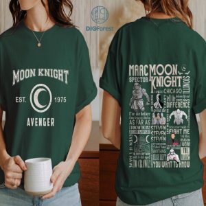 Moon Knight Double Sides Png | Steven Grant Marc Spector | Superhero Shirt | Avenger Team Design | Avengers Assemble | Instant Download