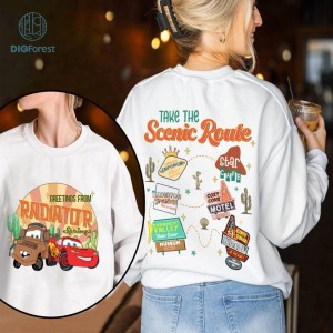 Disney Cars Land Radiator Springs Two-sided Png | Lightning McQueen Mater Cars Scenic Route | Cars Family Vacation Shirt | Magic Kingdom Design | Instant Download