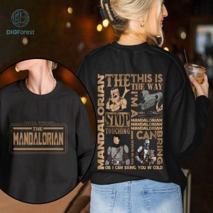 The Mandalorian Double Sided Png | The Mandalorian 2 Sided Shirt | Vintage Galaxy Edge | Digital Download