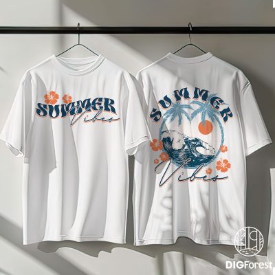 Groovy Summer Vibes Shirt – Retro Beach Tee, Trendy Summer Aesthetic Shirt