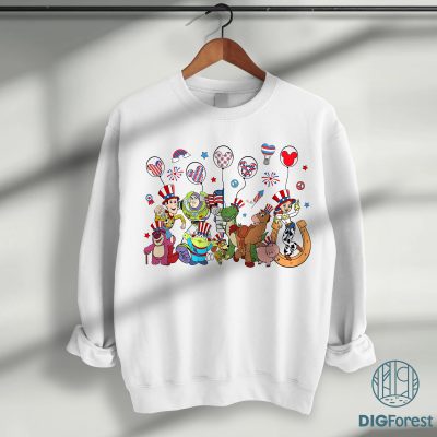 Toy Story 4th of July Shirt - Woody & Buzz Lightyear Patriotic T-Shirt | Disney American Balloons PNG Toy Story 4th of July Shirt - Woody & Buzz Lightyear Patriotic T-Shirt | Disney American Balloons PNG