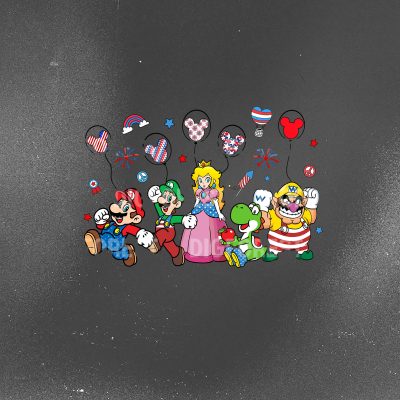 Super Mario 4th of July Shirt - Mario & Princess Peach Patriotic Independence Day T-Shirt