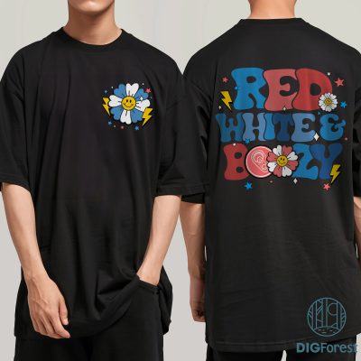 Red White & Boozy Shirt - Patriotic 4th of July Sublimation T-Shirt | Independence Day USA Shirt