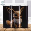 Pokemon Eevee 20 oz Skinny Tumbler Sublimation Design | Eevee Evolution Straight & Tapered 3D Tumbler Wrap | Instant Digital Download