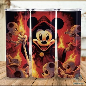 Disney Horror Mickey Skinny Tumbler wrap Png | Mickey Mouse Tumbler wrap Sublimation | Mickey Halloween Sublimation Designs | Png Cricut Files
