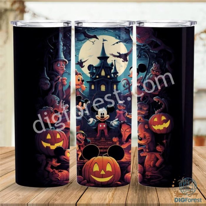 3D Disney Mickey and Friends Halloween Tumbler wrap | Horror Halloween Skinny Tumbler wrap | Tumbler Sublimation Designs | Digital Download Png