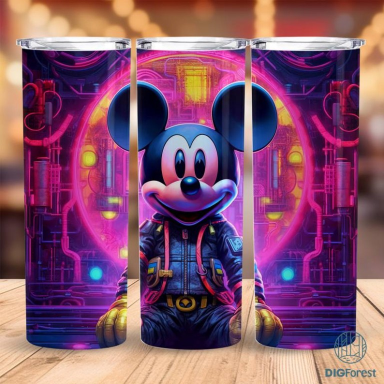 3D Disney Mickey 20oz tumbler wrap | Mickey Mouse Tumbler wrap Png