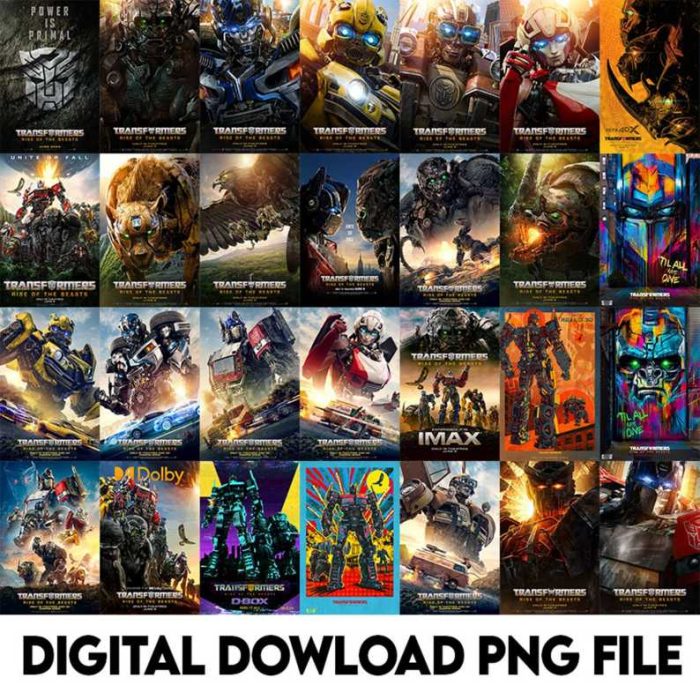 Transformers Rise of the Beasts Bundle Print Art | Transformers Poster | Transformers Png | Optimus Prime Digital Download