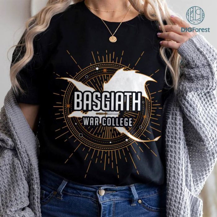 Basgiath War College Png, Fourth Wing Shirt, Dragon Rider Violet Sorrengail Xaden Riorson Fantasy Bookish The Empyrean Series Booktok, Digital Download