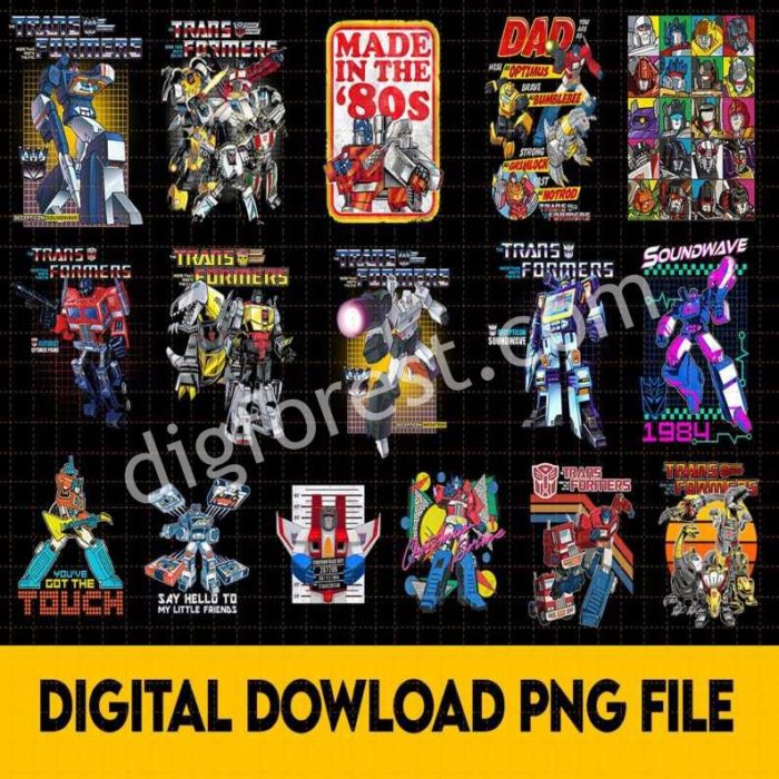 Transformers Movie Cartoon Character Png Bunlde | Optimus Birthday Png Bundle | Transformers Optimus Prime Digital Download