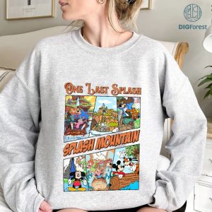 Disney Splash Mountain One Last Splash PNG, Mickey And Friend Splash Mountain PNG Sublimation Shirt, Mickey and Brer Bear Fox Rabbit Splash Mountain PNG