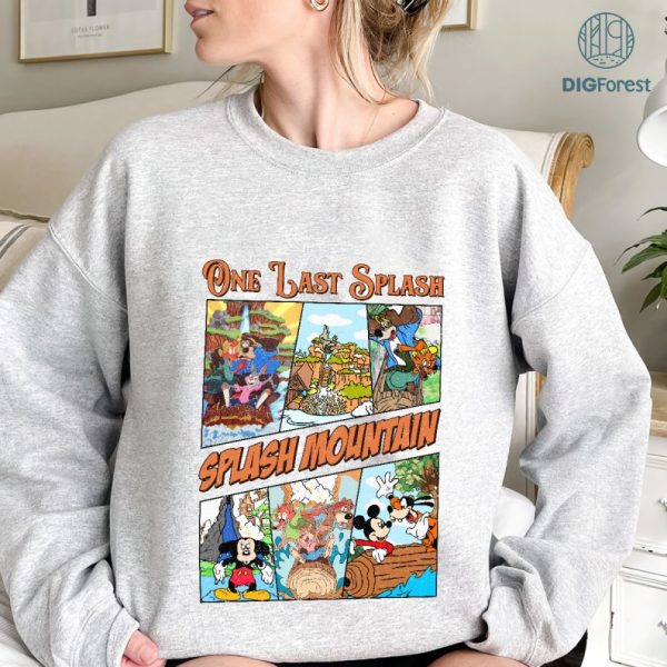Disney Splash Mountain One Last Splash PNG, Mickey And Friend Splash Mountain PNG Sublimation Shirt, Mickey and Brer Bear Fox Rabbit Splash Mountain PNG