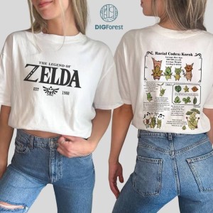 Zelda Korok Png, Breath Of The Wild Hylia , Plant Lover Sweatshirt, Floral Sweatshirt, Aesthetic Woman Png, Gamer Design, Trendy Now, Digital Download