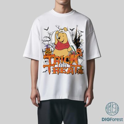 Winnie The Pooh Trick Or Treat Bundle – Pooh and Friends PNG, Disney Spooky Season PNG, Halloween Family Matching PNG, Gift PNG