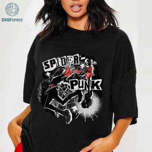 Spider Punk Shirt, Spider-Man Across The Spider-Verse Shirt, Spiderman 2023 shirt, Hobart Brown, Spider-Punk Costume Shirt, Superhero Png. Spider Punk Png