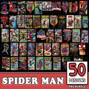 Spider Man Comic Bundle PNG | Spider 2099 Spider Punk Miles Morales Peter Parker Clipart | Avengers Superhero Digital Download