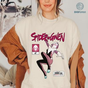Spider Gwen Shirt For Women | Spider-Woman Png | Across The Spider-Verse Shirt | Spider-Man 2023 Png | Ghost Spider Retro Shirt | Instant Download