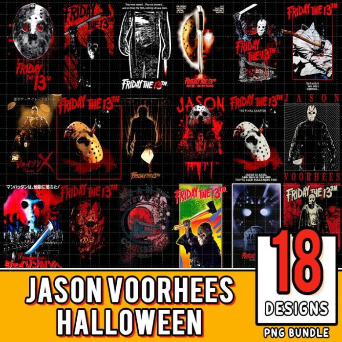 Jason Voorhees Horror Killer PNG Bundle Sublimation, Jason Voorhees Halloween Movie Digital Download, Horror Halloween PNG