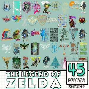 Legend Of The Zelda 45 Designs Bundle Png | Tears Of The Kingdom Png | Breath Of The Wild png | Zelda Video Game Png